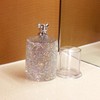 Bestbling Bling Luxury Rhinestone Toothpick and Cotton Swab Storage Box