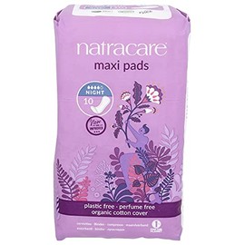Natracare Natural Feminine Night Time Maxi Pads, Extra Long, 10 Count