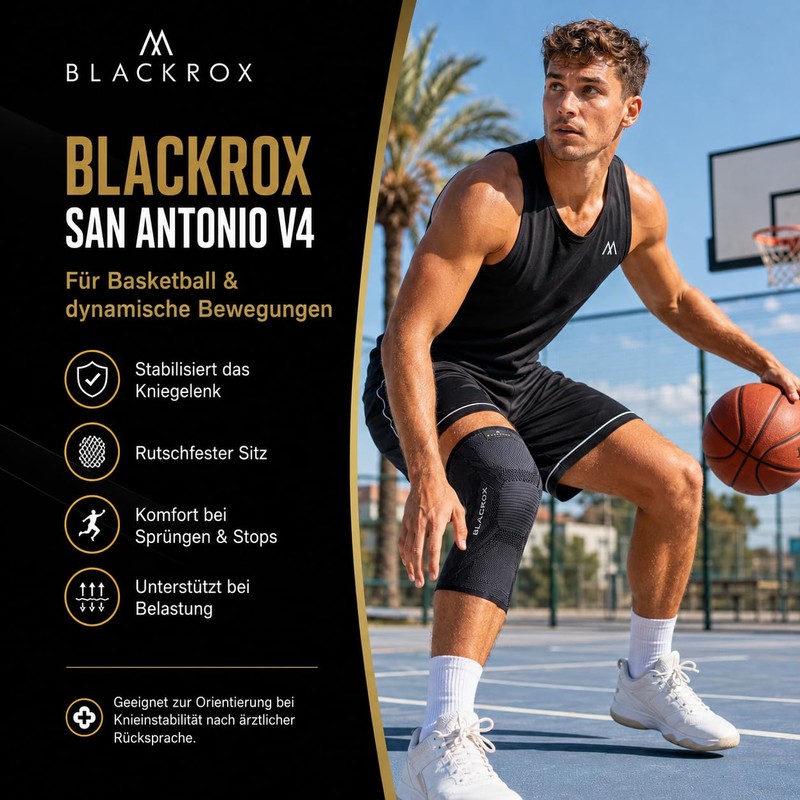 BLACKROX San Antonio V4 Knee Support for Men and Women,