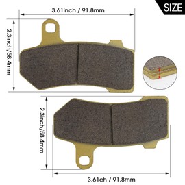 Zinger Brake Pad for Harley Davidson 08-22 FLHR Road King FLHX Street Glide,08-20 FLHTCU Ultra Classic Electra Glide VRSCDX Night Rod,15-22 Road Glide FLTRX Limited FLHXS Street Glide Special
