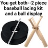 TOFL Baseball Glove Leather Lacing Kit with Baseball Display Stand
