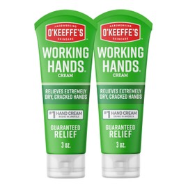 O'Keeffe's Working Hands - Crema de manos para sequedad extrema - tubo de 3 oz (paquete de 2) - Cuidado reparador de la piel para manos agrietadas y s