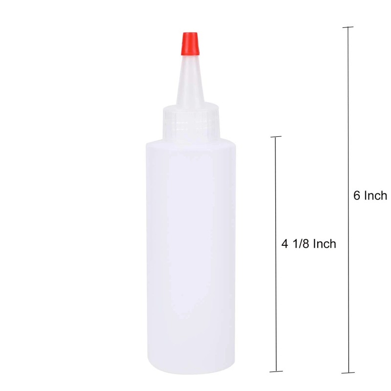 Bekith 30 Pack Small Plastic Squeeze Condiment Bottles with Red