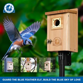 Bird Houses for Outside, Bluebird Houses for Outside, Wooden Birdhouses for Outdoors, Garden Decoration Bird House, Nesting Birdhouse, Bluebird Finch Swallow Wren Chickadee