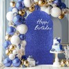 Bling Royal Blue Arch Cover, 6 FT Sequin & Fabric