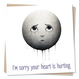 Heartfelt Sympathy Card - I'm Sorry Your Heart Is Hurting - Condolences Card - Made in UK