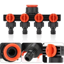 CHSEEO Gardena distributor, Gardena irrigation system, Gardena 4-way distributor, use up to 4 hoses at the same time, for garden irrigation, washing, pets