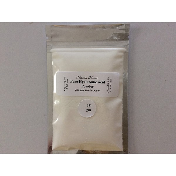 HYALURONIC ACID POWDER Pure (15 gm) Anti-aging,Wrinkle-filler - Topical/Oral Use