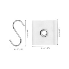 ULTECHNOVO 10 Sets Rv Hitch Track Hook Rv Outdoor Hanger Rv Hanger Light Hangers Travel Trailer Accessories Camping Accessories Camper Trailer Accessories Rv Clips PVC Coated Fabric White