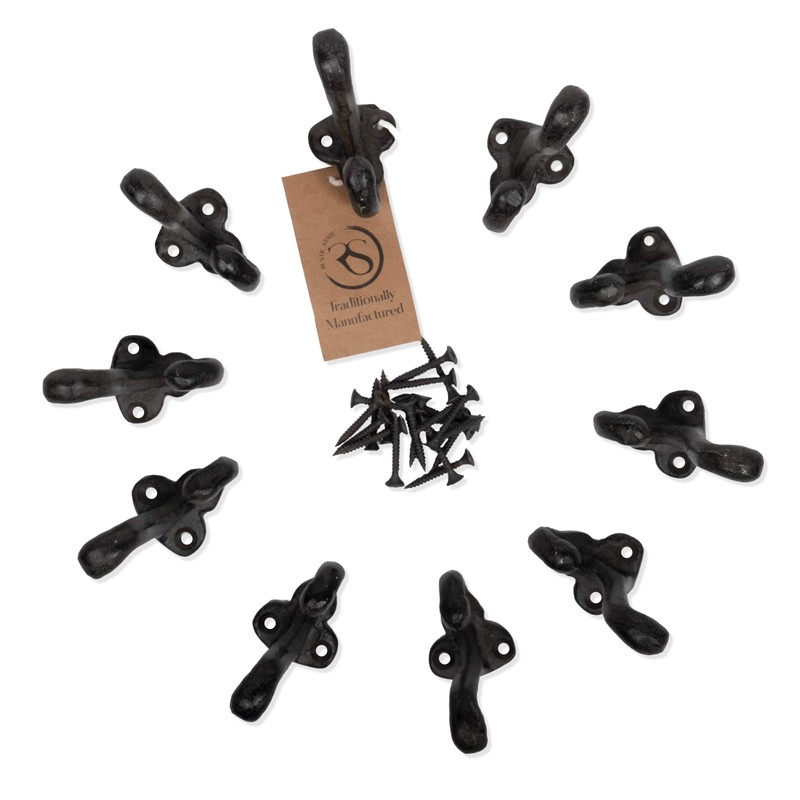 Rustic State Clark Wall Mount Cast Iron Hooks Coat Towel