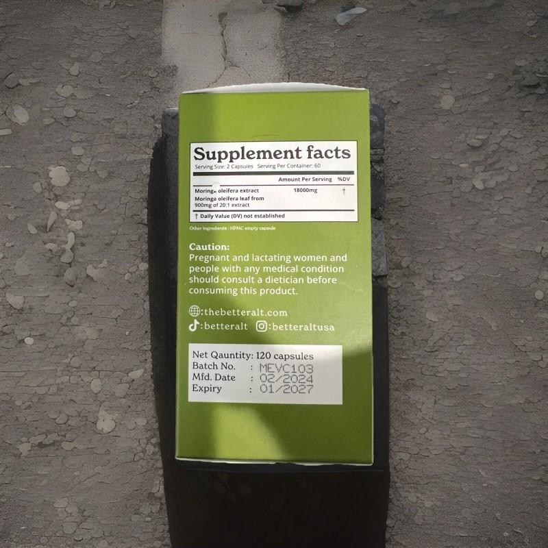 BetterAlt Moringa- 120 Capsules