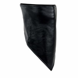 Milwaukee Leather Unisex Black Premium Leather Neck Warmer with Fleece Liners for Cold Weather |SH - One Size