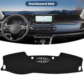 For Kia Seltos 2021-2025 Non-slip Dash Board Cover Mat Dashboard Carpet Black