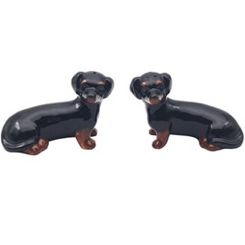 Lesser & Pavey Salt & Pepper Set for All Types of Kitchen | Ceramic Salt & Pepper Shaker Set | Lovely Salt & Pepper Pots | Salt Shaker & Pepper Shaker Suitable for Home (Dachshund)