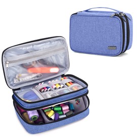 Luxja Sewing Bag Sewing Box [※ Bag Only] Sewing Box, L, Dark Blue