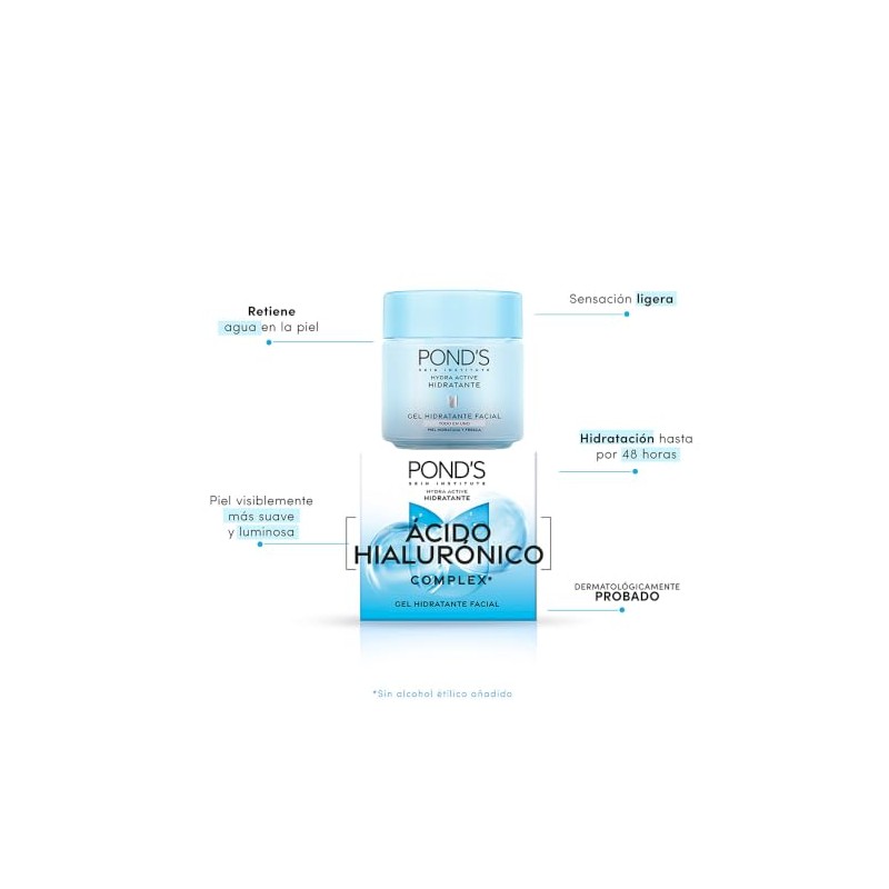 Pond's Hydra Active Gel Hidratante 110 g con ácido hialurónico