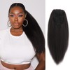 Allyreetress Natural Black Yaki Drawstring Ponytail Extension for Black Women