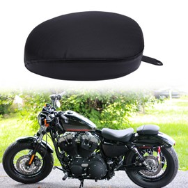 DREAMIZER Motorcycle Rear Passenger Seat Pillion Cushion Compatible with Sportster 48 Forty Eight XL 1200X 2010-2016 XL883 XL1200, Black
