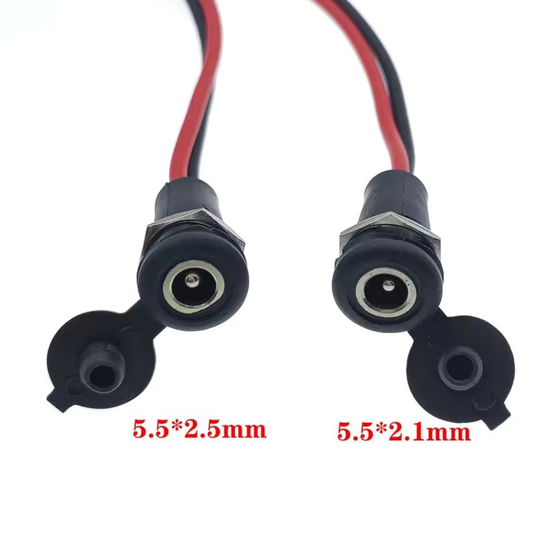 Waterproof 5.5x2.1/2.5 (mm) Panel Mount Female Jack Socket DC Power