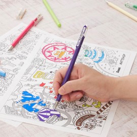 Pentel Arts Hybrid MATTEHOP Gel Roller, 1.0mm, Matte Orange, Matte Yellow, Matte Pink, Matte Violet, Pack of 4 Pens (K110VBP4M1)