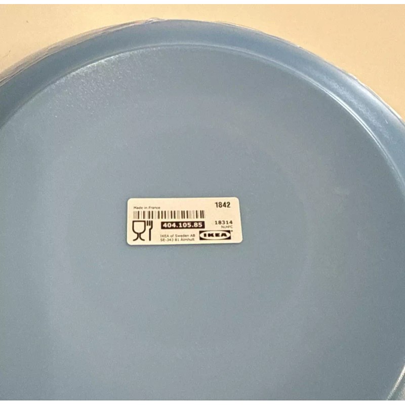 IKEA Lot of 4 IKEA Besegra Light Blue Dessert Plates