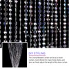 Boshen 2Panels Crystal Beaded Curtain 3FTx6.5FT Door Beads Clear Acrylic