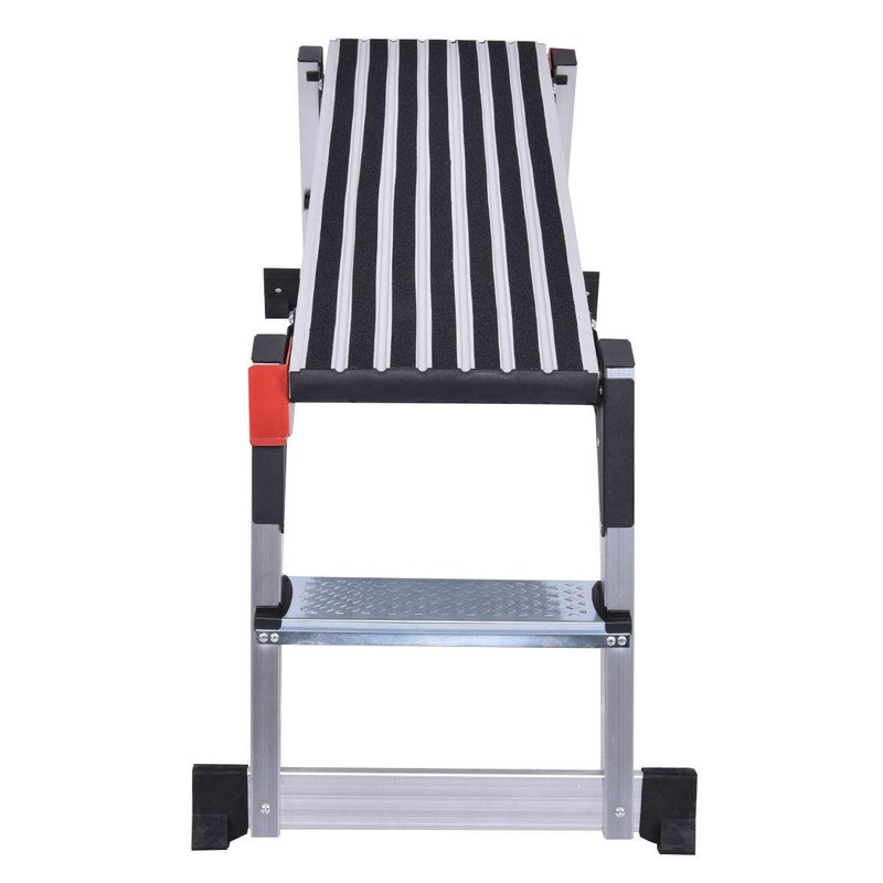 Giantex Aluminum Platform Non-Slip Folding Work Bench Drywall Stool Ladder