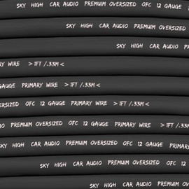 Sky High Car Audio OFC 12 Gauge Primary Wire 100ft - Black