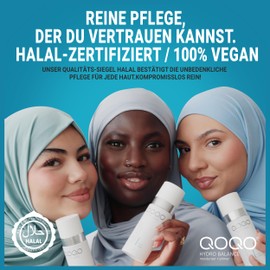 QOQO - HALAL zertifizierte Feuchtigkeitscreme mit Alpha-Ketogluterat Komplex | Hyaluron & Squalan | Mehr Kollagen | Weniger Falten | 100% Naturkosmetik | Feuchtigkeitsbooster für Sie & Ihn