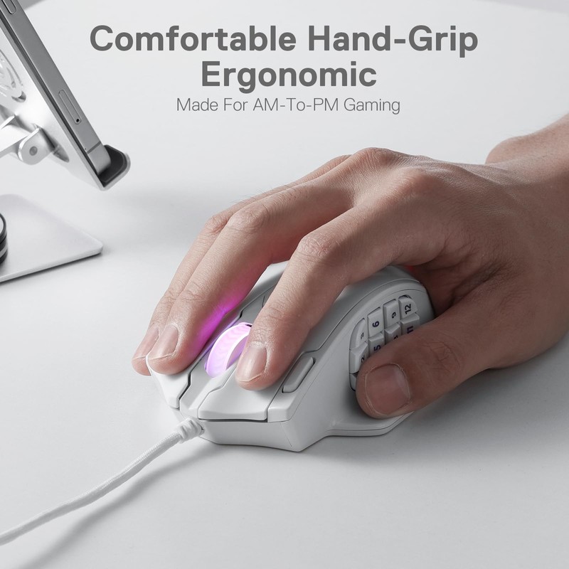 Redragon M908 Impact RGB LED MMO Mouse with Side Buttons