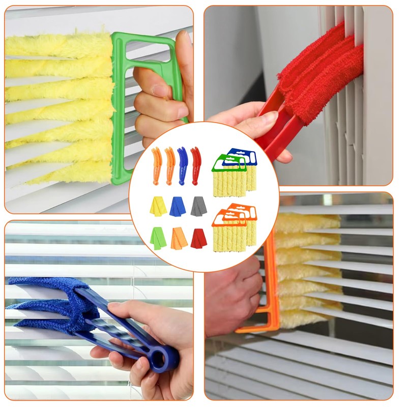 8pcs Window Venetian Blind Cleaner Duster Tool,Blind Duster for Cleaning,Microfiber