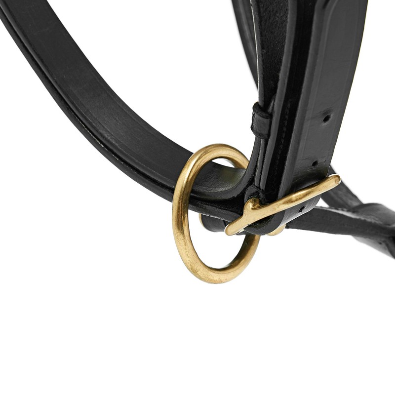 KM Elite Padded Leather Head Collar Medium Black