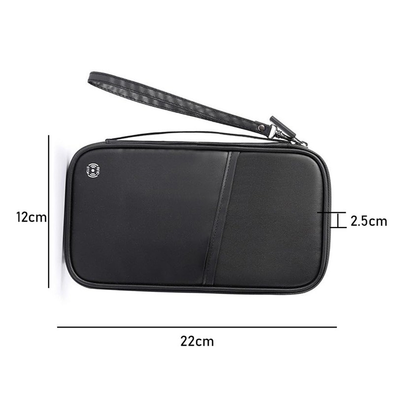 TOMVAES Travel Passport Wallet, Family Passport Holder with Wristlet Strap