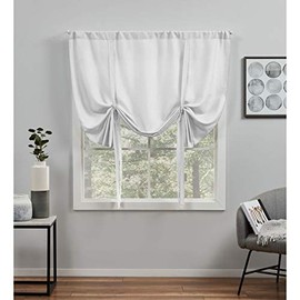 Exclusive Home Curtains Loha Light Filtering Rod Pocket Tie Up Shade, 54X63, Winter