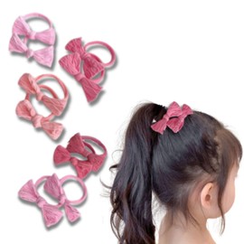 KAMIHO Hair Rubber for Children, Hair Elastic for Kids, Stylish, Cute, Ribbon (Color C)