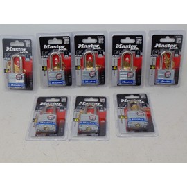 Master Lock Candado de acero laminado de 1-9/16 pulgadas con grillete de 1-1/2 pulgadas