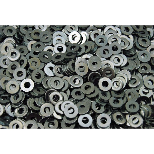50 Lb Box 1/4 SAE Flat Washer - Zinc Plated