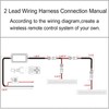 Somaer 2-in-1 Wireless Remote Control and Wiring Harness Kit for