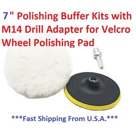 Unbranded 7 " Polishing Buffer Kits with M14 Drill Adapter for Wheel Polishing Pad