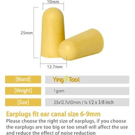 30 Pairs Soft Earplugs, Earplugs with 38 dB SNR for Noise Reduction for Sleeping, Hearing Protection, Travel, Learning, Concentration, Construction Site, Yellow