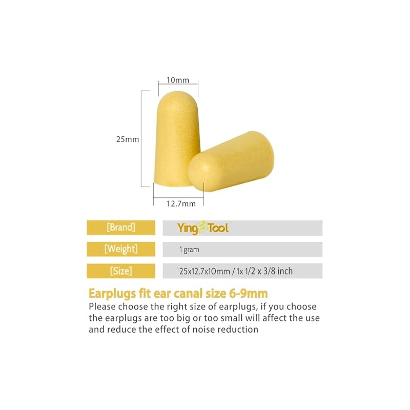 30 Pairs Soft Earplugs, Earplugs with 38 dB SNR for