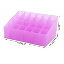 ZJchao Lipstick Organizer, Lipstick Holder 24 Grids Lipstick Holder Lip Gloss Organizer Cosmetic Organizer Makeup Storage for Lipstick And Makeup Tool Stably (Purple)