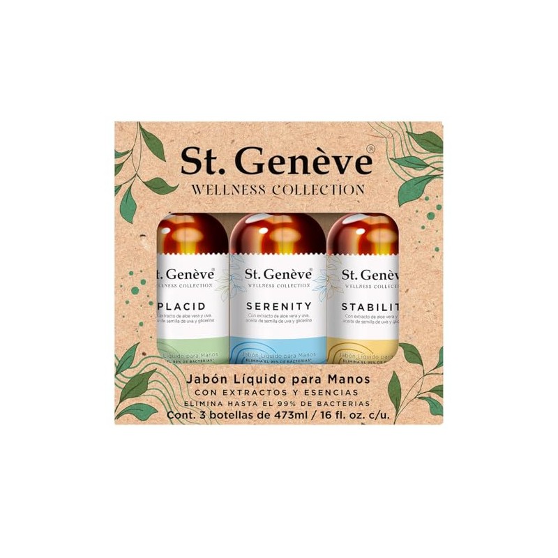 St. Genève Wellness Collection Jabón Líquido para Manos con Extractos