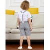 A&J DESIGN Baby Boy Gentleman Outfit Toddler Easter Suspenders Formal