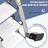 XinSunho 4 Step Ladder, Retractable Handgrip Folding Step Stool with