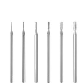 6Pcs Cylinder Shape Jewelry Burr - 3/32Inch Shank Cylindrical -Cut Burs Lapidary Setting Tools