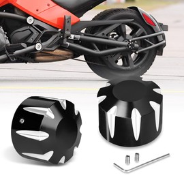 Proyoureye CNC Billet Aluminum Rear Wheel Axle Nut Cover Fit for Can-Am Spyder GS RS RT ST F3 (2008 to 2024) | Bolt Locking Cover Axle Covers Nuts