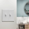 TayMac 2672W 2-Gang MASQUE Decorator Cover, Toggle, White