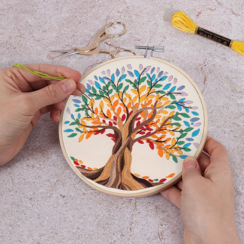 Trimits Embroidery Hoop Kits - 15cm 6” Beginner Starter Set,
