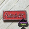 Peterbilt, old school rectangle emblem small size - Color: Hot